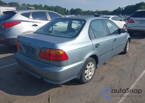 1999 Honda Civic Lx z USA, uszkodzony, nr VIN 2HGEJ6670XH566953
